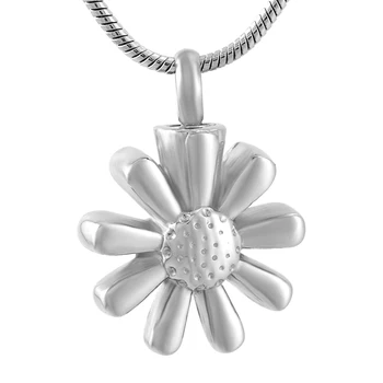 ILJ9595 Prosti Tok!! Najnovejši edinstveno zasnovo, sončnično ženske ogrlica iz nerjavečega jekla upepelitev obesek urn pepel imetnik keeosake