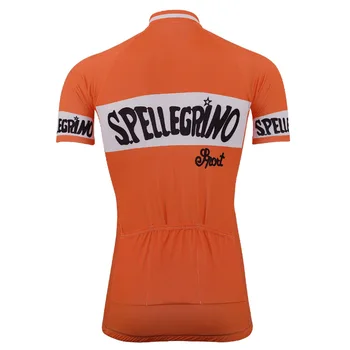 Moške retro-kratek rokav-jersey Oranžna Kolesarski dresi kolesarjenje oblačila MTB/CESTNA Kolesarska oblačila, Bike Wear, Quick Dry