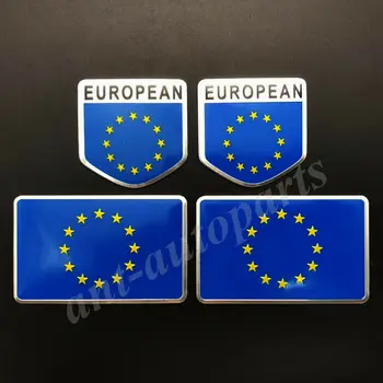 4x EU Evropska Unija Zastavo Ščit Avto Emblem Značko Motocikel Oklep Nalepka