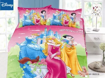 Disney Princesa Posteljnina Nabor Rjuhe Prevleke Twin Velikost Za Dekleta Spalnica Dekoracijo Eno Stanovanje Stanja 2-4 Kos Brezplačna Dostava Vroče Prodaje