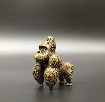Kitajski čisto medenina gorilla majhen kip