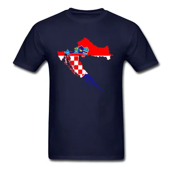 Narodna Zastava Zemljevid Hrvaška Tshirts Poletje/Jesen Crewneck Rock n Roll Dihanje Tkanine Srajce Za Moške Hanukkah Ulične