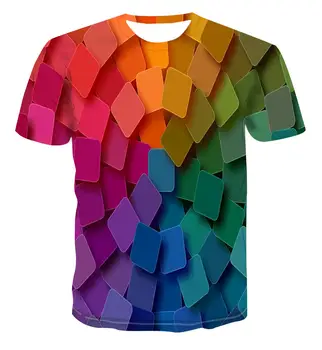 Poletne moške 3D natisnjeni T-shirt 3D printed majica s kratkimi rokavi moški T-shirt Ulica priložnostne natisnjeni T-shirt Poletje Črna Majica s kratkimi rokavi