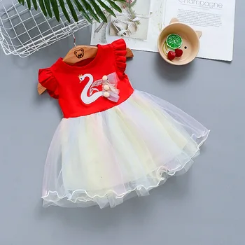 Baby dojenčka poletje obleko moda dekleta poroka stranka obleko otroci girls srčkan čipke obleko dekleta rojstni dan oblačila