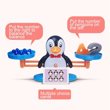 Pingvin Digitalni Bilance Lestvici Matematične Operacije Tekmo Igra Izobraževalne Otroci Igrače
