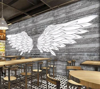 Wellyu ozadje po Meri 3d zidana обои Evropi in Združenih državah, ročno poslikana krila bar, kavarna kavč v ozadju stene papirja