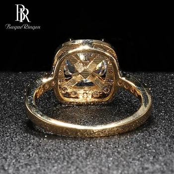 Bague Ringen 6 barv dodatni Obroči Ženski Nakit z dragih kamnov, Srebra 925 za Ženske Geometrijo Zlata Barva Obroča Obletnico