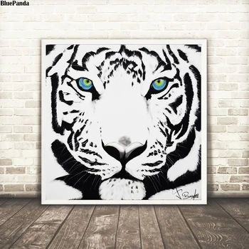 Tiger Plakat, Živali Slike Na Platno Grafiti Sodobne Ulične Umetnosti Dekorativni Črno Belo Steno Slika Domov Dekoracijo