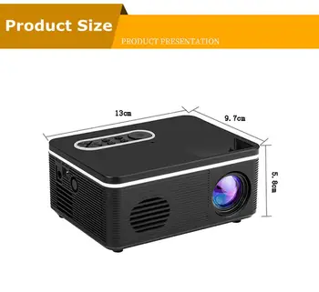 Mini Prenosni Projektor LED Projektor Podpira 1080P HD Združljiv Z Več Napravami Podpora Multi-Languauge