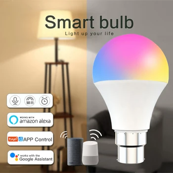 Glasovni Nadzor 9W RGB Smart Žarnice Zatemniti E27 B22 WiFi LED Lučka AC110V~240V Delo Z Alexa googlova Domača stran Tuya Smart Življenje