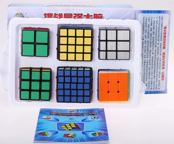 Shengshou igrača 6pcs set komplet pakiranje kockice 3x3x3 magic cube igrača neo cube igre educativos malčka, darila in igrače
