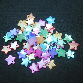 50pcs biserovine obeski svoboden kroglice lupini obeski za ženske zapestnice, zaradi česar 13mm pet zvezdic obliko dobro prodaja