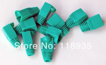 (100 kozarcev/paket) Multi barve Kabel Čevlji Rokavi Kape za Omrežje RJ45 Krog kabel svečke z Varovalom za zaščito - 9 barve