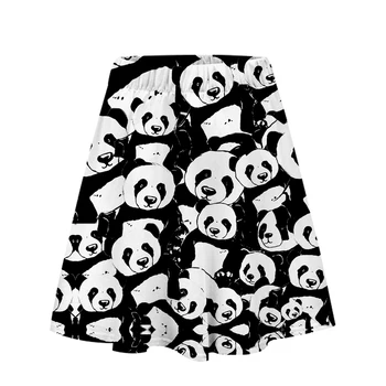 2020 Smešno Panda 3D Ženske, Modno Krilo Ulične Kratka Krila Dekleta Priložnostne Trendovski Stil Živali Nositi Primerne Za Poletje