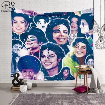 Michael Jackson Smešno risanka Odejo Tapiserija, 3D Tiskanih Tapestrying Pravokotne Doma Dekor Steni Visi slog-3