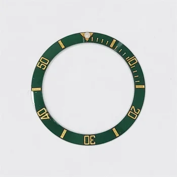 Črni/Modri/Zeleni Mens Ure Zamenjajte Pribor Watch Face Keramične Plošče, ki se Vstavi Za 40 mm Sub Samodejno 38 mm