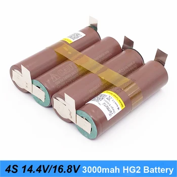 Baterije 18650 hg2 3000mAh 20amps za 14,4 v 16.8 v izvijač baterije vara spajkanje, trakovi 4S 4S2P 16.8 v baterija (prilagodite)