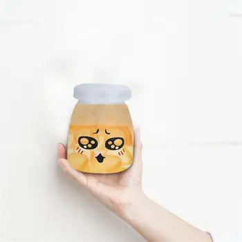 5pcs 150 ml Obraz Puding Steklenice Steklo odporno na Toploto Jogurt Posode za Mleko Pokal Jelly Jar (Naključni Vzorec)