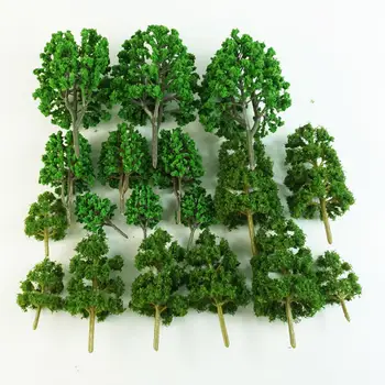 18Pieces Mešani Model Drevo, Izbor Obsega Izgradnjo Park Garden Miniaturni Krajine Wargame Pokrajino Dobave