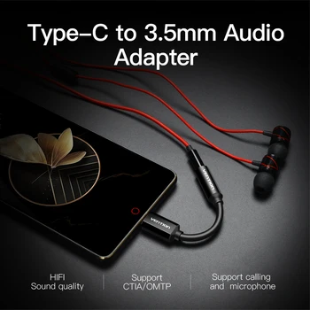 Banja Tip C do 3,5 Jack za Slušalke, Kabel USB C do 3.5 mm AUX Slušalke Adapter Avdio Kabel za Huawei P40 Xiaomi 6 AUX Converte