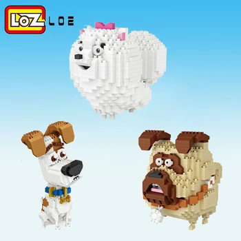 LOŠKI Diamond Blok DIY 3D Pes Stavbe Opeka Model Rojstni dan Darila Prisotna Igrače za otroke Lepoto ovce Živali