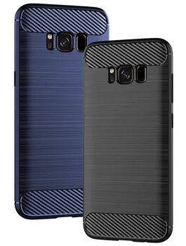 Ohišje Samsung Galaxy S8 Plus barva modra (blue), ogljikovega serije, caseport