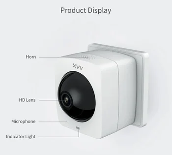 Xiaovv A1 Smart 360 Panoramski IP Kamera HD 1080P AI Humanoid Zaznavanje Varnosti IR Nočno Vizijo Survillance Mini CCTV Kamere