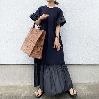 Obleka Ženske Na Japonskem Slogu Ženske Poletne Obleke Nabrano Obleko Ženske Ženske Dolga Obleka