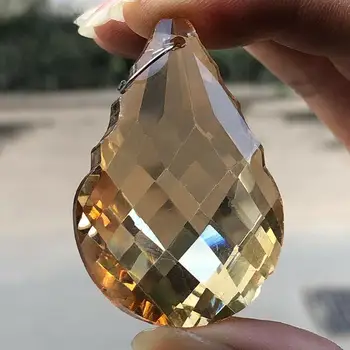 10PC 50MM Šampanjec KRISTALNI Lestenec Prizmo Svetlobe Del Obeski DIY SUNCATCHER Crystal