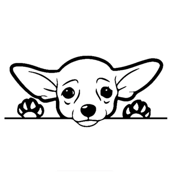 IGRAJO KUL Srčkan Chihuahua Pes Avto Nalepke, Dodatki Zunanjost Vinilne Nalepke za Tovornjaki, dostavna Vozila SUV Windows Stene Skodelice Prenosniki