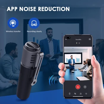 Lewinner SmartMic Brezžična tehnologija Bluetooth Mikrofon v Realnem času Radio Zmanjšanje Hrupa Kratek Video Vlog Snemanje Naprave Za Vlogger