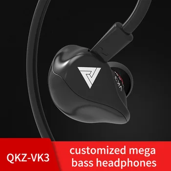 QKZ VK3 Universal 3,5 mm V Uho Žične Slušalke HiFi Glasbeni Šport Slušalke z Mikrofonom Računalnik Čepkov Za Mobilni Telefon za ios Android