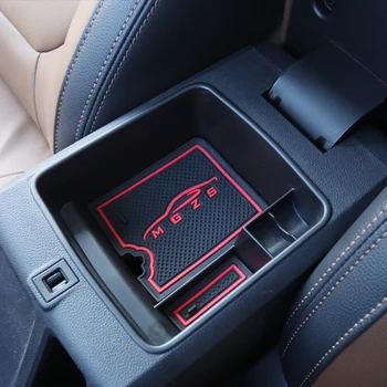 Za MG ZS 2018 ABS Plastike Avto Armrest škatla za Shranjevanje Mreže okrasni Pokrov Trim dodatki Avto Styling 1pcs