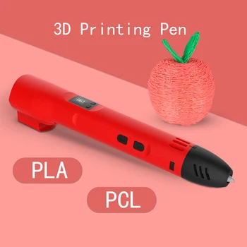 QCREATE 3D Tiskanje Pero PCL PLA Način LCD Zaslon z Nastavljivo Ogrevanje Temperatura 8 Prestav Hitrosti S 50 m na 10 Barve Nitke