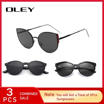 3PCS OLEY blagovno Znamko Design sončna Očala Leče UV Zaščito, Skupaj Prodaja