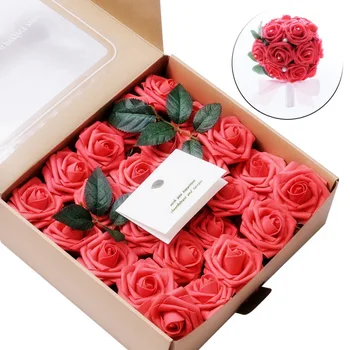 50pcs 1 Polje Visoke Kakovosti Konzervirane Cvetje Cvet Nesmrtni Rose Mater Dan Dar Večnega Življenja Cvet Materiala šatulji