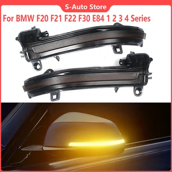 LED Vključite Opozorilne Luči Strani Krilo Rearview Mirror Kazalnik Blinker Repetitorja Dinamične Za BMW F20 F21 F22 F30 E84 1 2 3 4 Serija