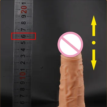 Samodejno Teleskopsko Dildo, Vibrator 10 Hitrost Ogrevanja G-spot Masaža Vibrator Veliko Realističen Penis Vibrator Sex Igrača Za Ženske