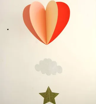 5 Kosov 3D Papir Dekoracijo Oblak Balonom Dekoracijo Papir Obesek Rojstni dan, Poroko Baby Tuš
