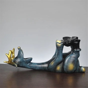 VILEAD 14 cm Smolo Elk Vina, Steklenico Imetnika Figurice Evropskih Ustvarjalnih Leži Jelena Ornament Živali Vino Rack Obrti Dekoracijo Hogar