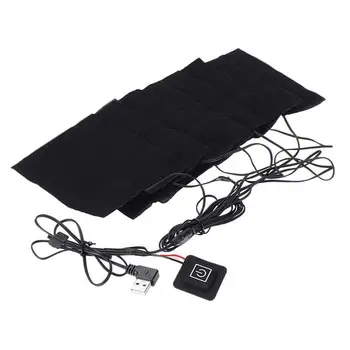 8-v-1 USB Električni Oblačila Ogrevanje Telovnik Ploščica iz Ogljikovih Vlaken Ogrevano Pad Pozimi Grelec Za Toplo Ženske Moški Prostem Pohodništvo Smučanje