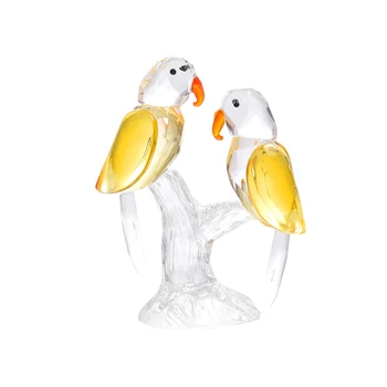 Kristalno Papiga Ptic Figur Stekla Žival Obtežilnik Za Papir Ornament Obrti Poroka Doma Dekor Otroci Najljubše Darilo