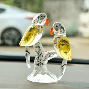Kristalno Papiga Ptic Figur Stekla Žival Obtežilnik Za Papir Ornament Obrti Poroka Doma Dekor Otroci Najljubše Darilo
