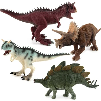 Jurassic Dinozavri Modeli Plastične Živali Figuric Igrače Carnotaurus Stegosaurus Triceratops Zbirka Darilo