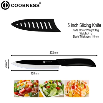 COOBNESS Keramični Kuhinjski Nož Odrezanje Kuhar Pripomoček za Rezanje Nož 3