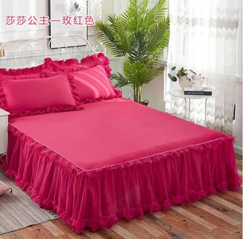 Bud svilena postelja krilo 3pcs posteljo stanja bedspreads twin polno kraljica kralj velikost vijolična, roza, rumena ponudbe