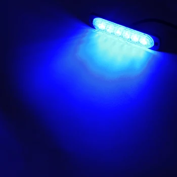 6W Modra Strobe Varnostni Alarm Svetlobe Avto Auto Led Opozorilne Luči Močna Utripajoča Led Signal v Sili Lučka Policija 12V