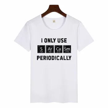 Periodnega za Humor ženska Majica s kratkimi rokavi Si Er Ra Znanost Sarkazem Osnovni Elementi Kemija T-Shirt Priložnostne Smešno Graphic Tee Vrh