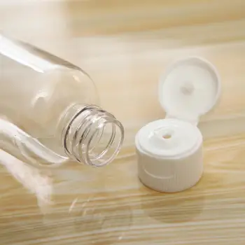 50 ml Prazno Plastično Vzorec, Steklenice, Posode Jar Pot Vialo s Flip Pokrov je kot Nalašč za Emollient Vodo Tuš Gel Emulzija