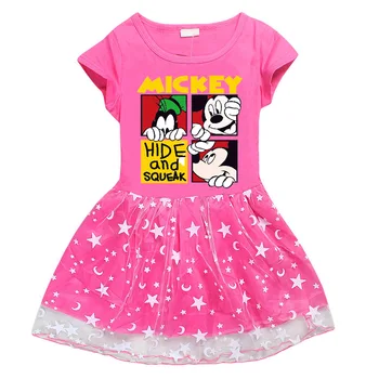 Dekleta Obleko Poletje Dekle Baby Toddler Minnie Mickey Risanka Obleko Otrok Stranka Rojstni Dan Balet Obleko Princese Srčkan Obleke